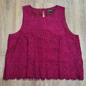 Lace crop tank